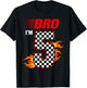 Bro I'm 5 It's My 5th Birthday 5 Year Old Birthday Racing T-Shirt - T-Shirt | Black