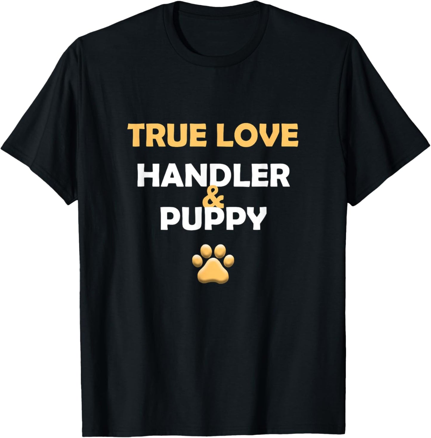 True love - Handler & Puppy - Play Pups Gay Pride T-Shirt - T-Shirt | Black