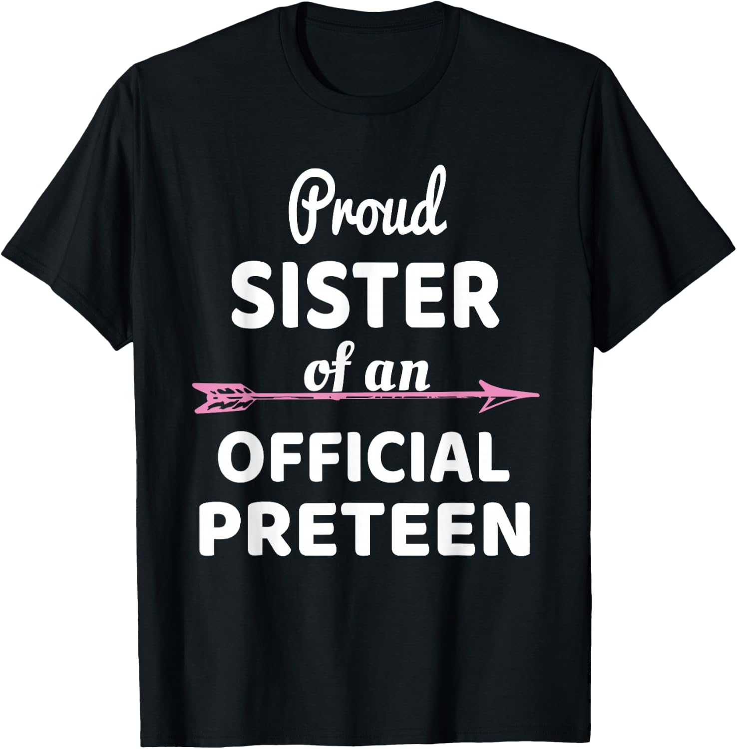 Proud Sister Of An Official Preteen 12th Birthday Party T-Shirt - T-Shirt | Black