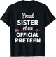 Proud Sister Of An Official Preteen 12th Birthday Party T-Shirt - T-Shirt | Black