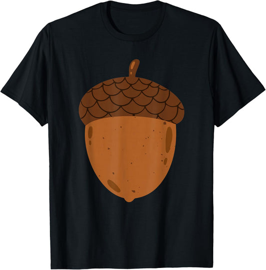 Big Acorn Costume Cute Easy Food Halloween T-Shirt - T-Shirt | Black