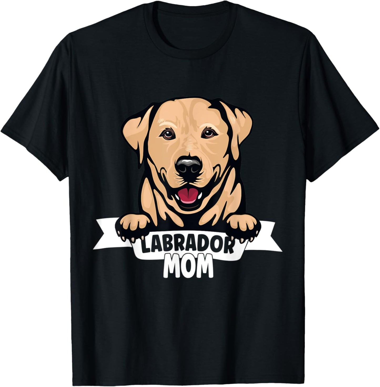Labrador Mom blonde Lab yellow Labrador Retriever T-Shirt - T-Shirt | Black