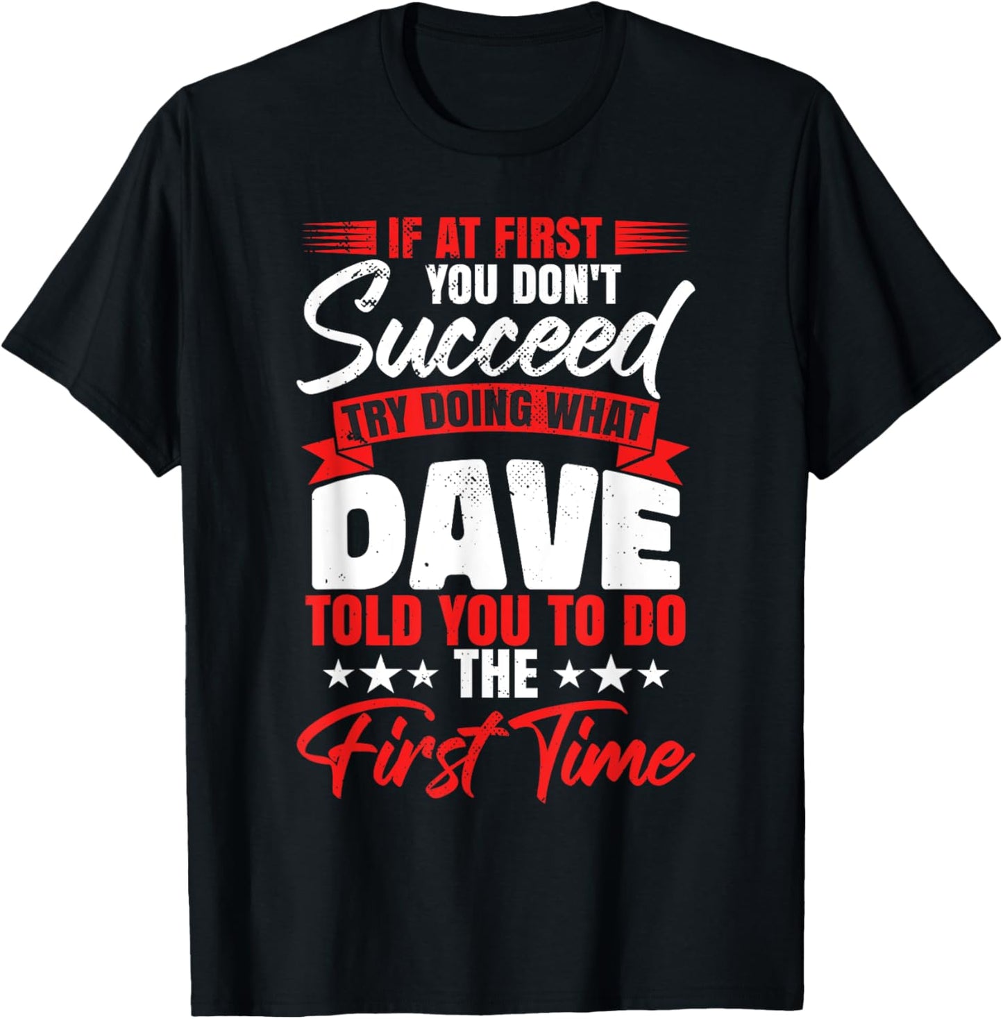 Funny Dave Joke David T-Shirt - T-Shirt | Black
