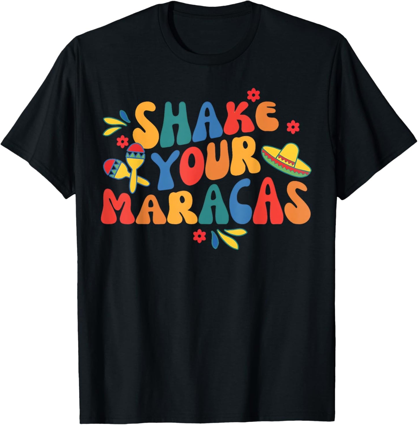 Groovy Shake Your Maracas Final Fiesta Bachelorette Party T-Shirt - T-Shirt | Black
