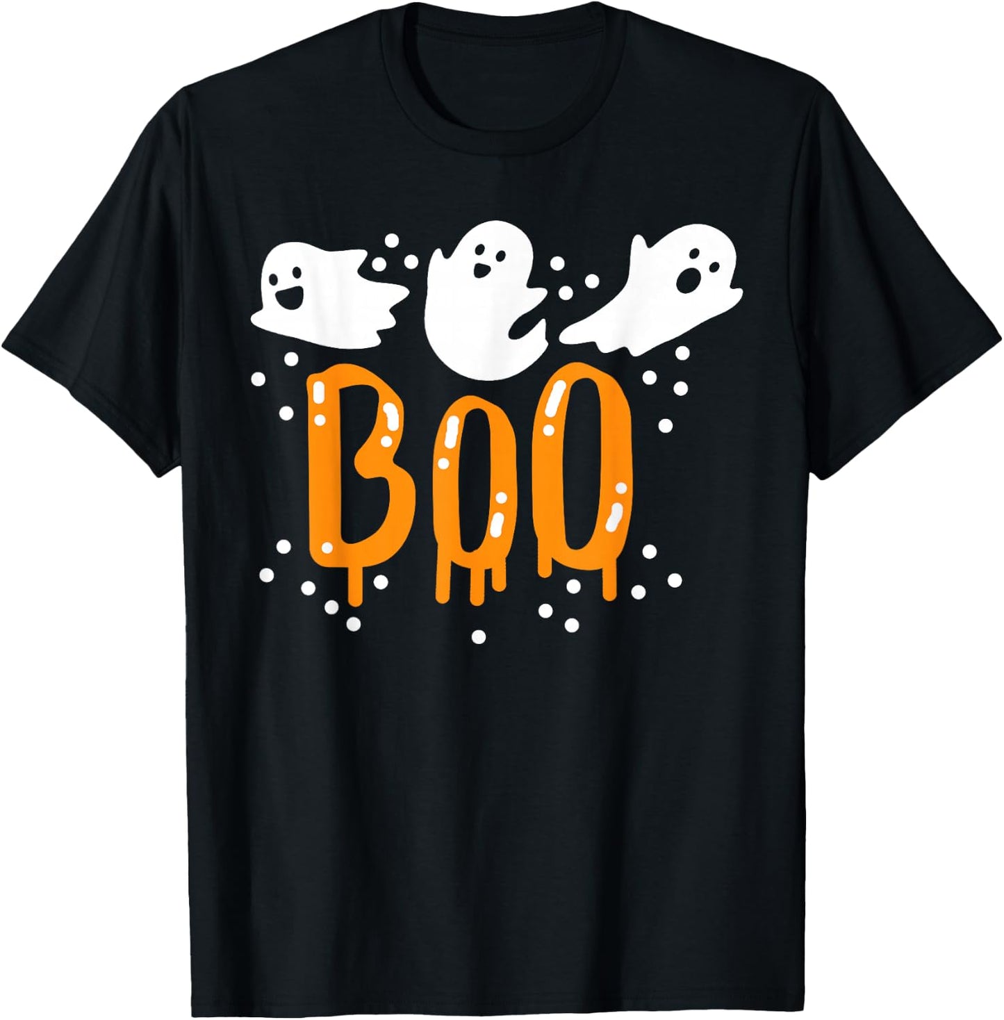 Halloween Ghost Boo Cute T-Shirt - T-Shirt | Black