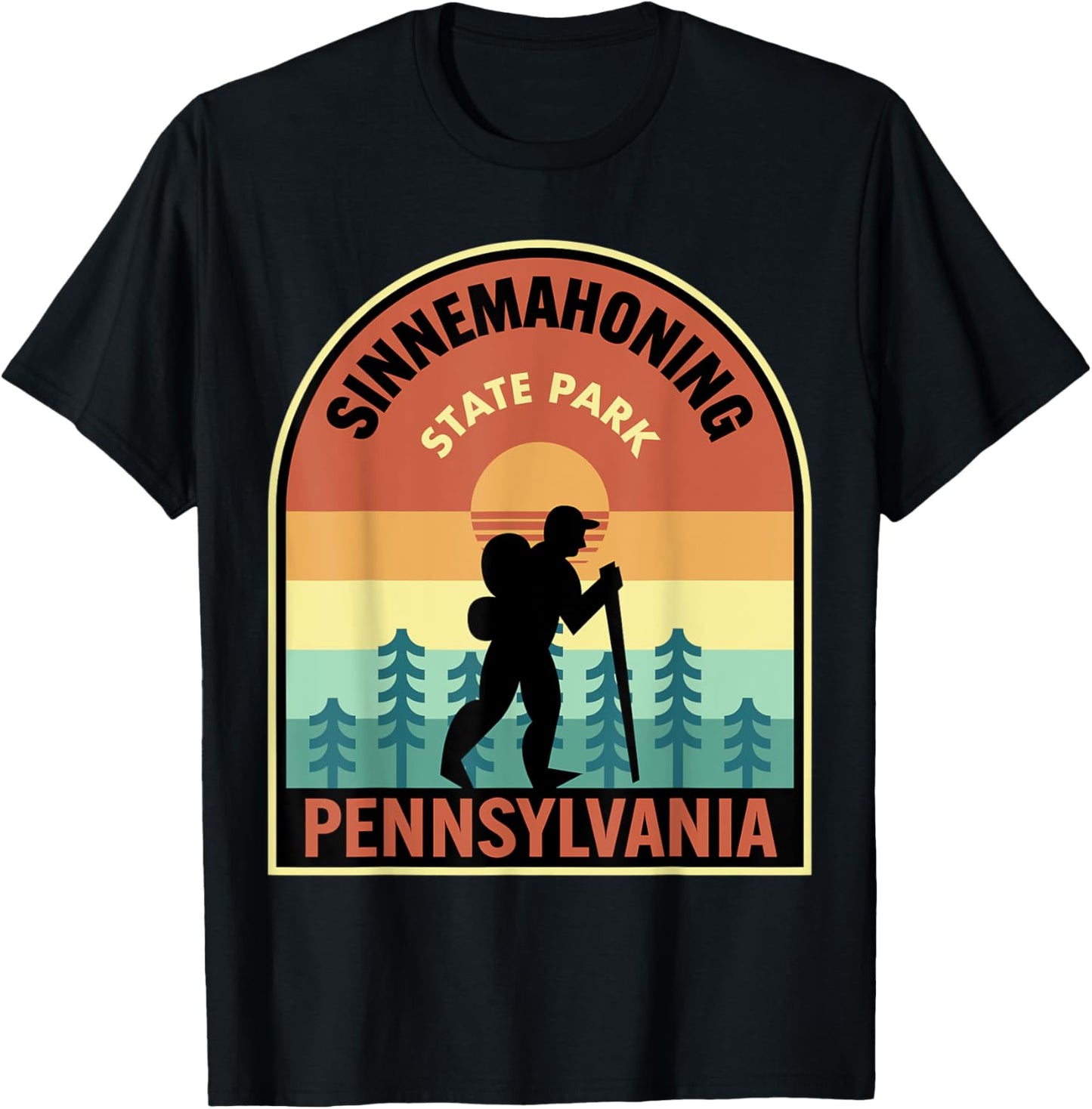 Sinnemahoning State Park PA Retro T-Shirt - T-Shirt | Black