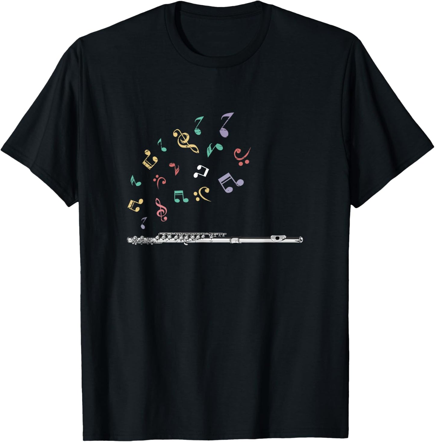 Classical Musical Instrument Flutist Gift Flute T-Shirt - T-Shirt | Black