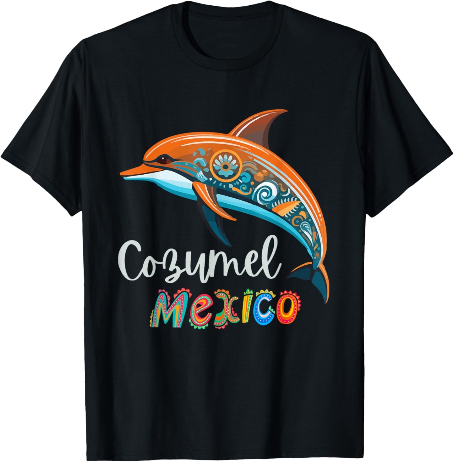 Cozumel Mexico Dolphin Souvenir / Cozumel T-Shirt - T-Shirt | Black