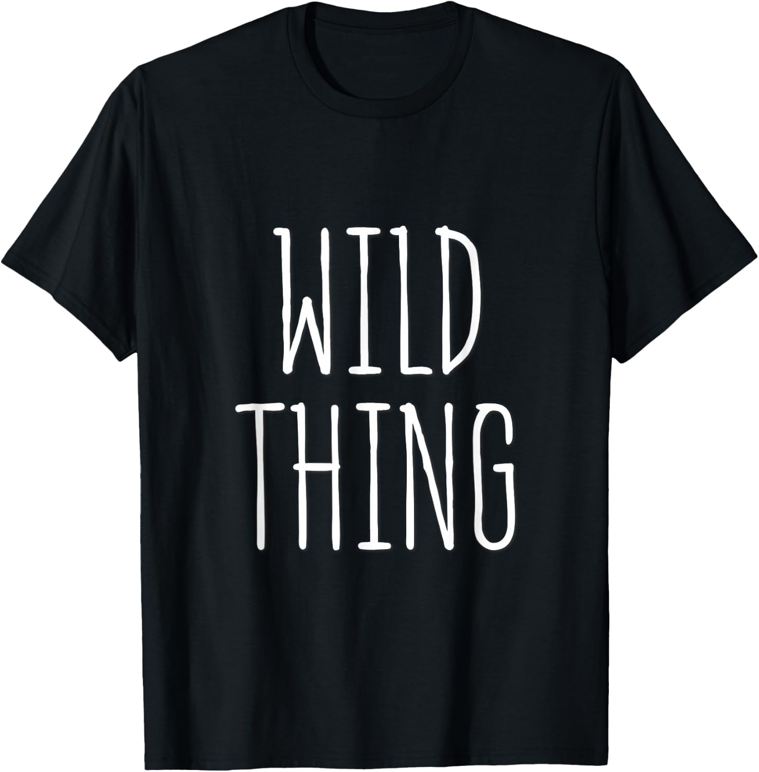 Wild Thing Retro Minimalist Typography Design T-Shirt - T-Shirt | Black