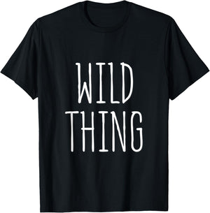 Wild Thing Retro Minimalist Typography Design T-Shirt - T-Shirt | Black