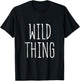 Wild Thing Retro Minimalist Typography Design T-Shirt - T-Shirt | Black