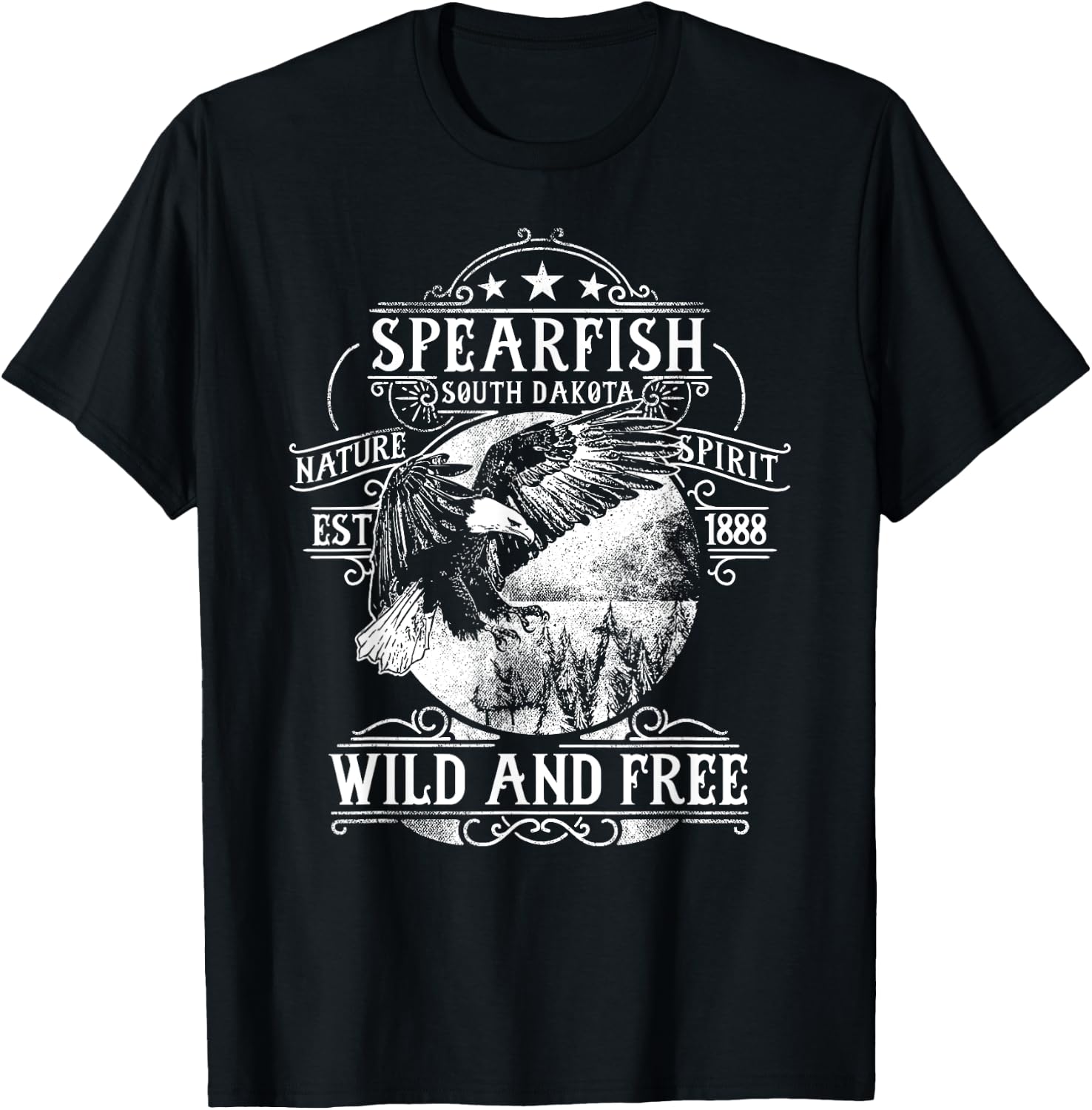 Spearfish South Dakota T-Shirt - T-Shirt | Black