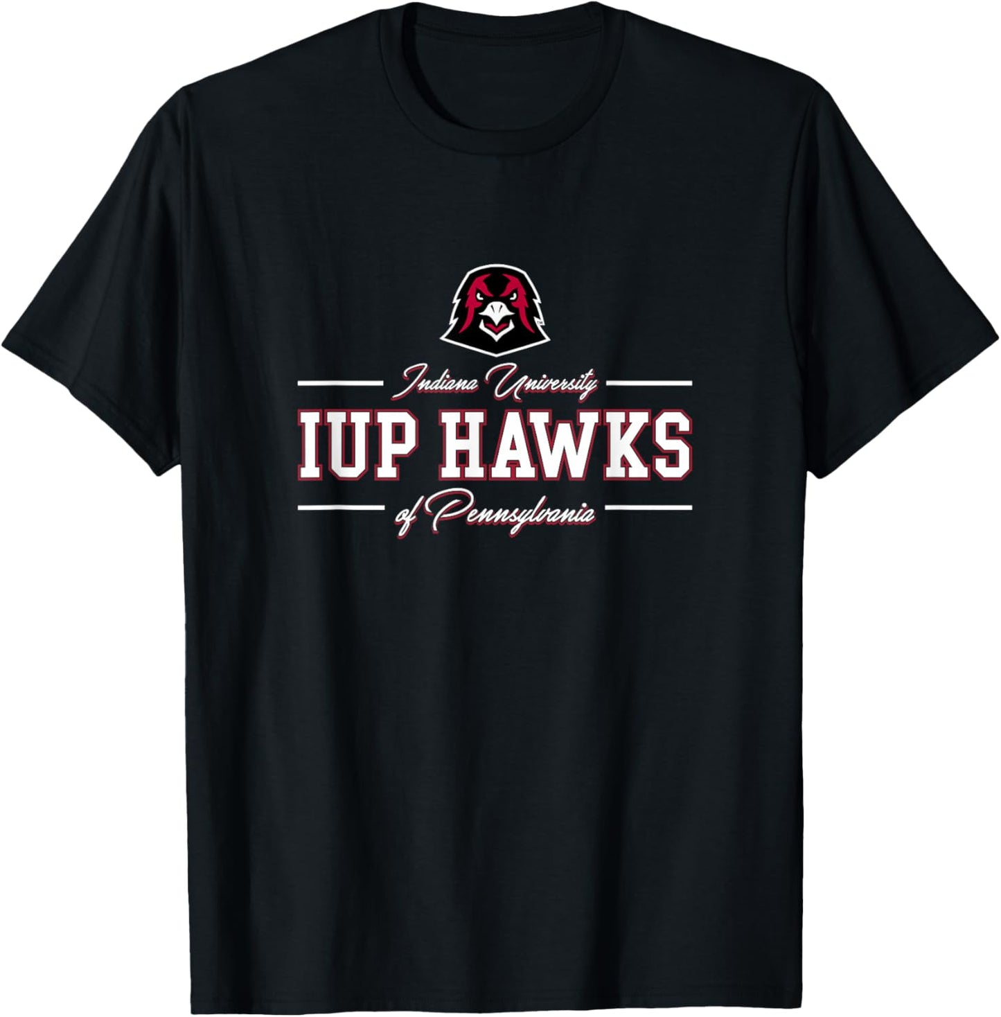 Indiana University Pennsylvania Hawks | IUP NCAA | AA00026 T-Shirt - T-Shirt | Black