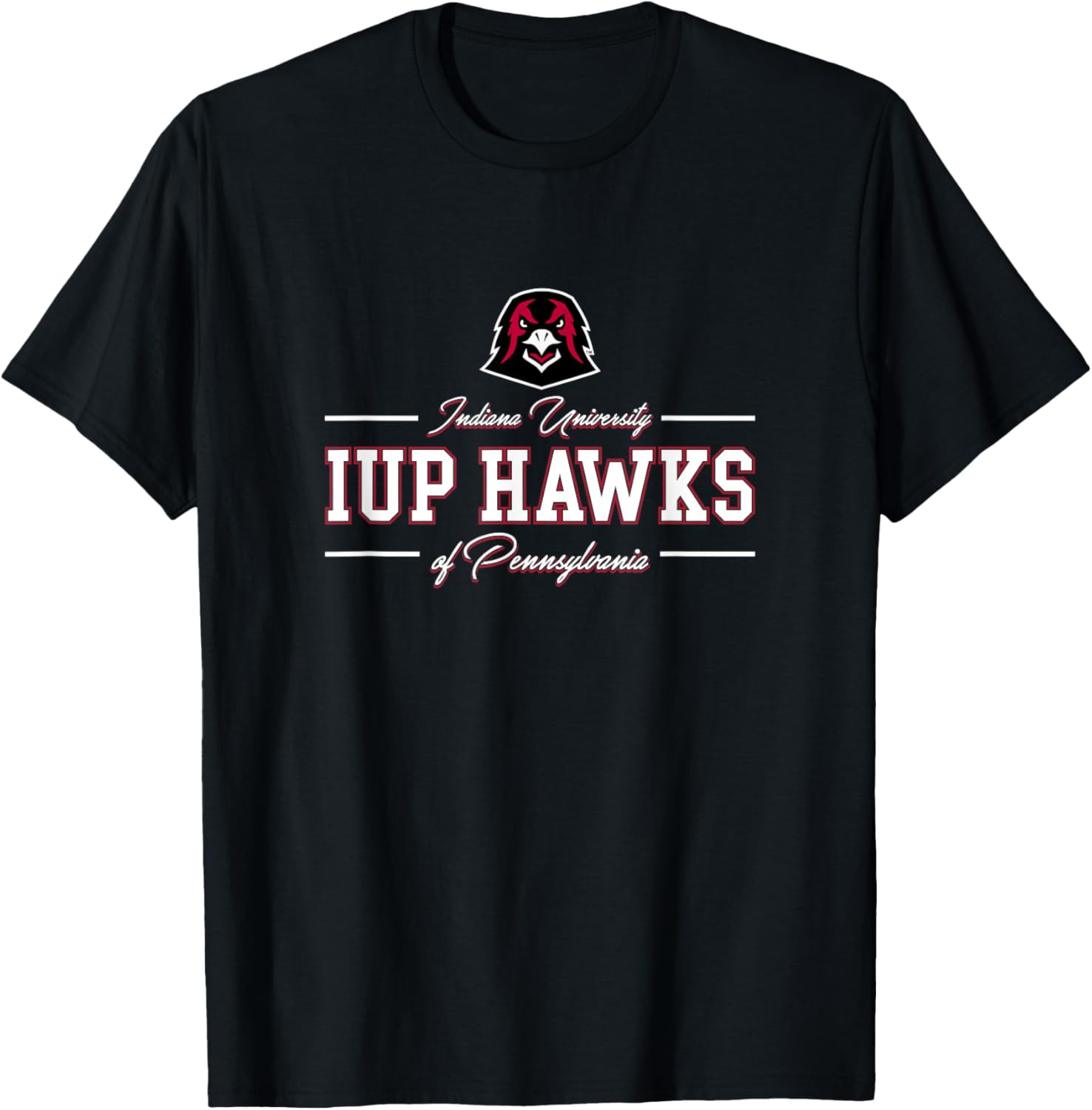 Indiana University Pennsylvania Hawks | IUP NCAA | AA00026 T-Shirt - T-Shirt | Black