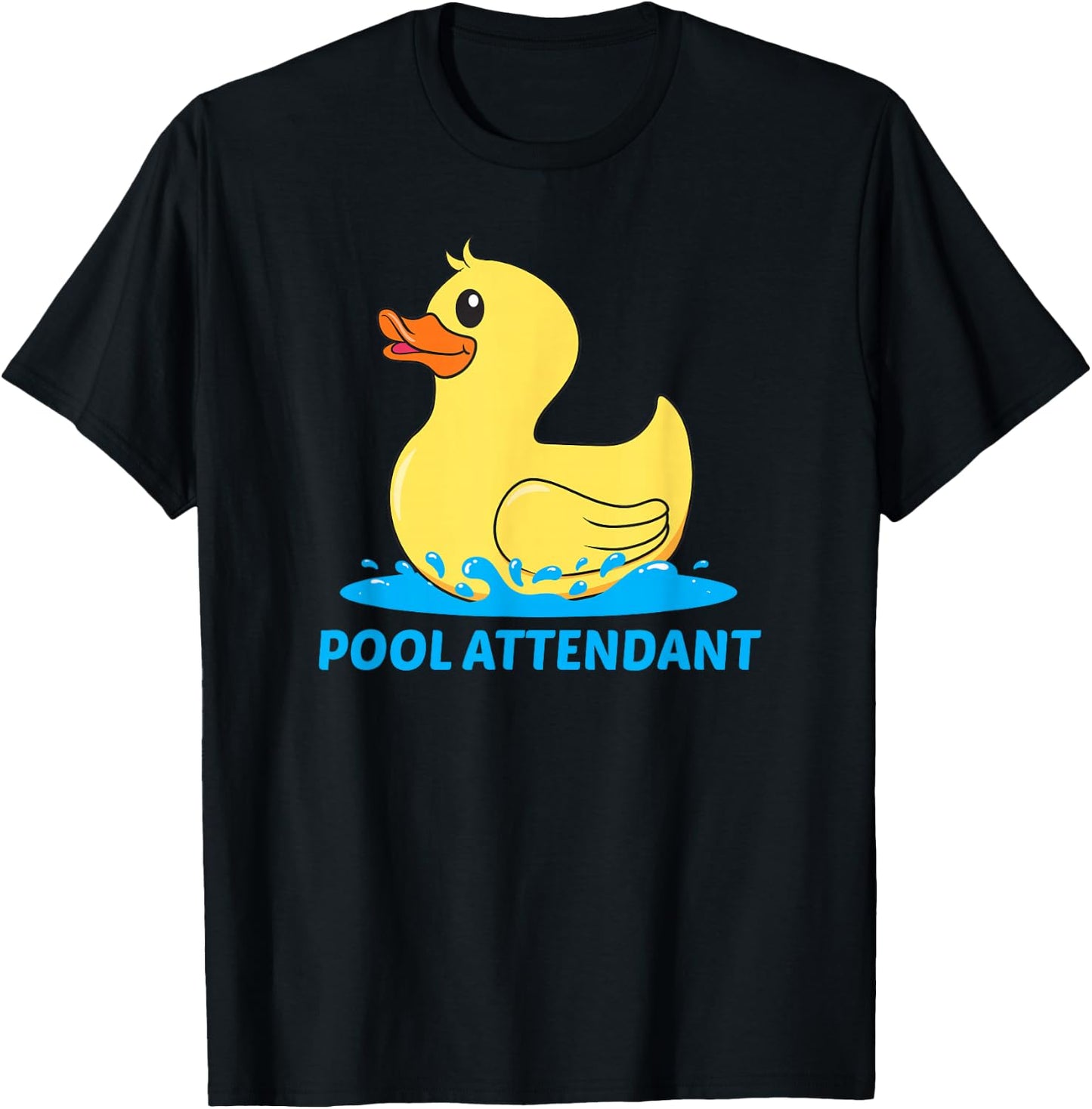 Pool Attendant - Lifeguard swimming rubber duck cute idea T-Shirt - T-Shirt | Black