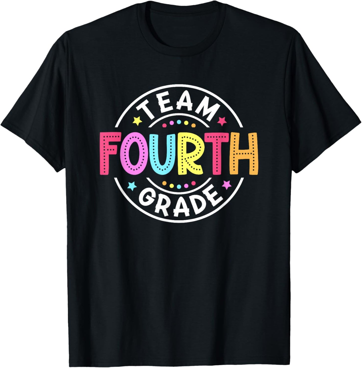 Team Fourth Grade Teacher Back To School 4th Grade Squad Kid T-Shirt - T-Shirt | Black