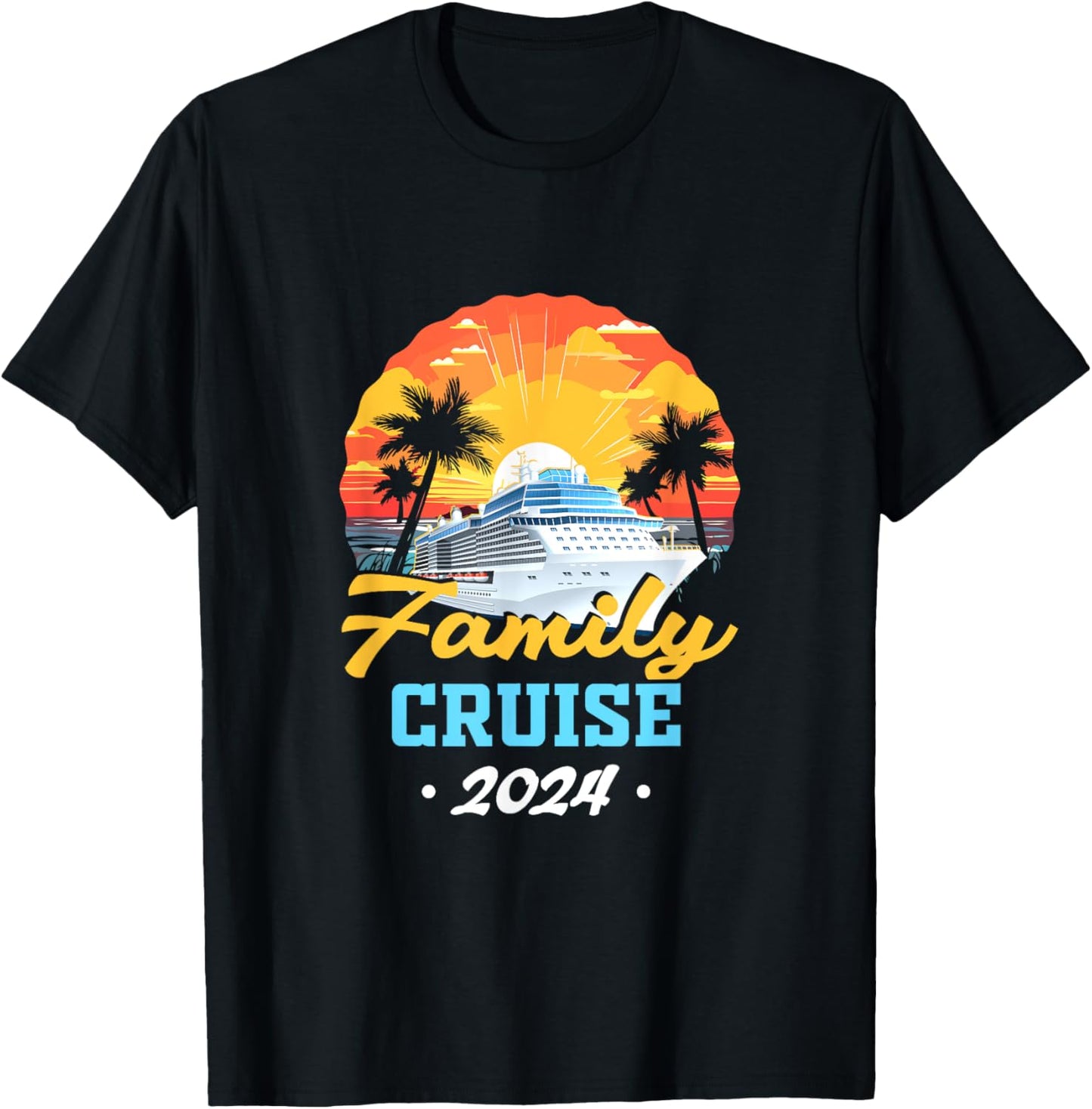 Matching Cruise Family Friends Group Family Trip 2024 T-Shirt - T-Shirt | Black