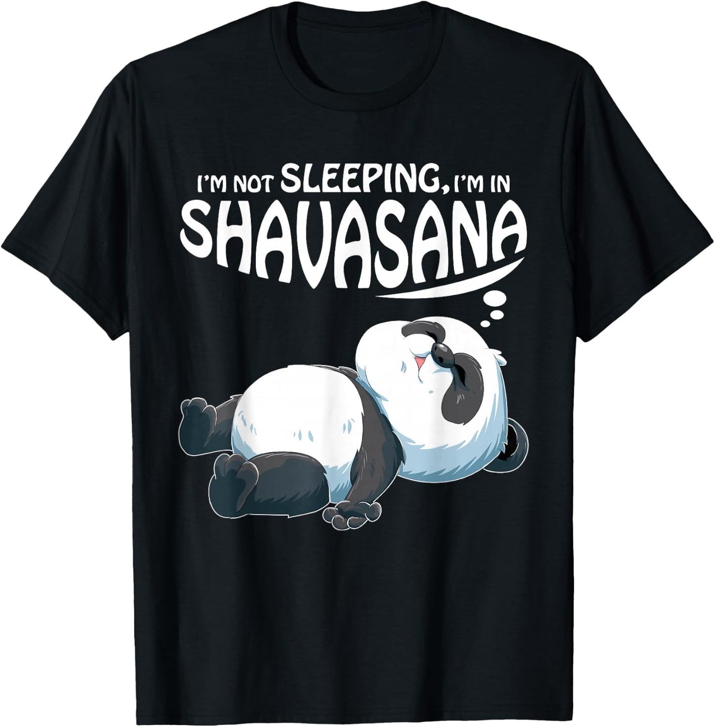 Yoga Panda Bear in Shavasana T-Shirt - T-Shirt | Black