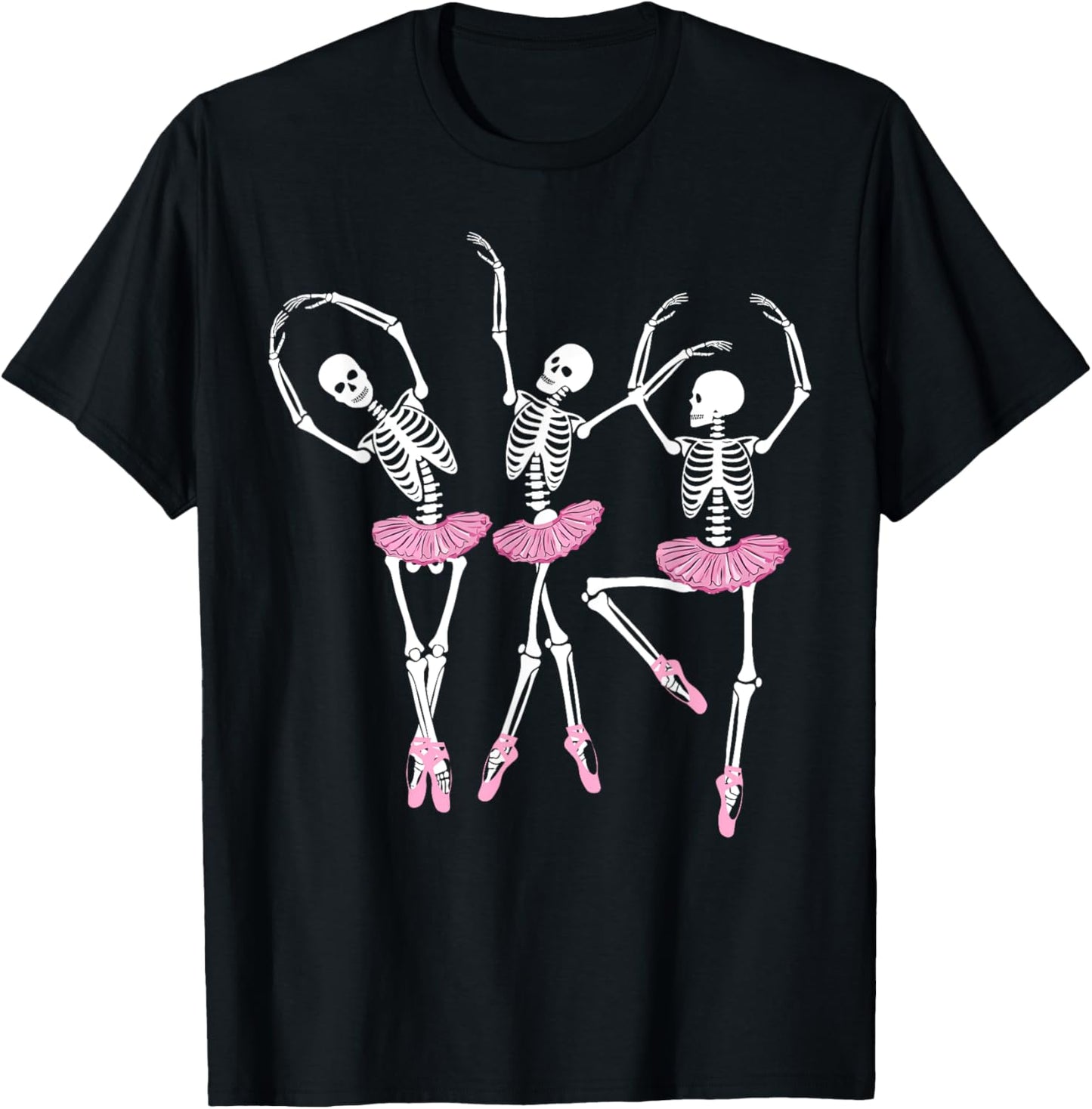 Ballerina Skeletons Dancing Halloween Ballerina Skeleton T-Shirt - T-Shirt | Black