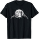 Full Moon Trees Nature Mountains Adventure Outdoor Forest T-Shirt - T-Shirt | Black