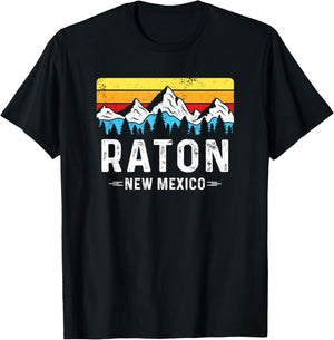 Raton New Mexico Mountains Raton NM Souvenir T-Shirt - T-Shirt | Black