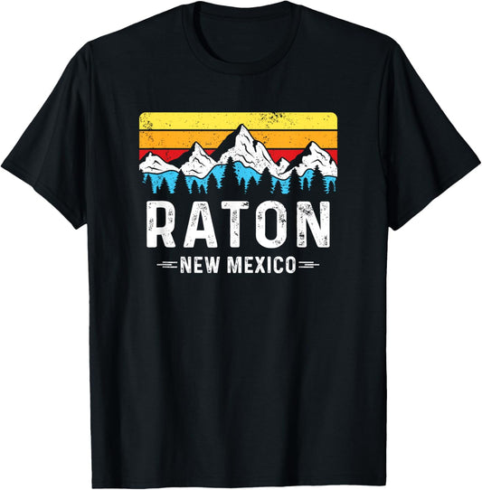 Raton New Mexico Mountains Raton NM Souvenir T-Shirt - T-Shirt | Black