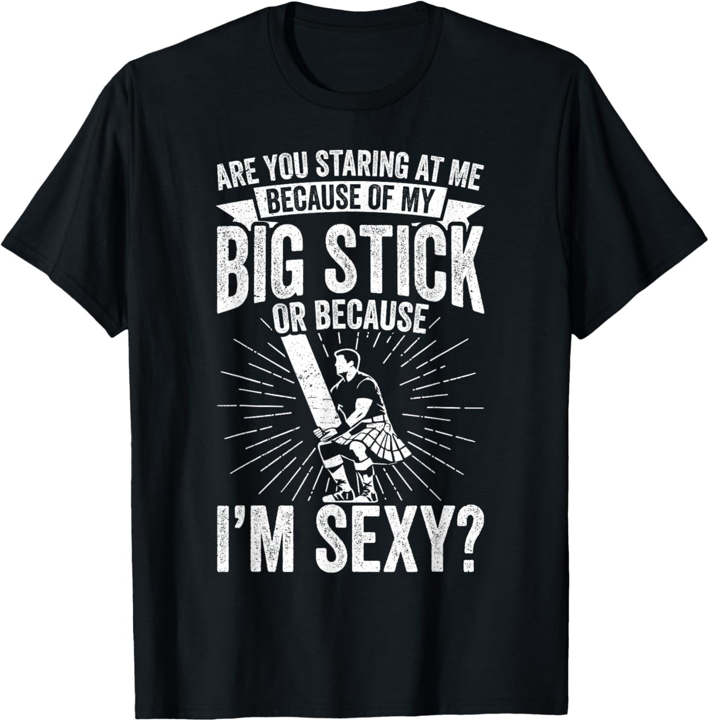 Caber toss funny highland games T-Shirt - T-Shirt | Black