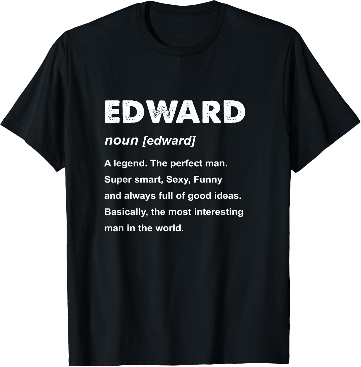 Edward Name T-Shirt - T-Shirt | Black