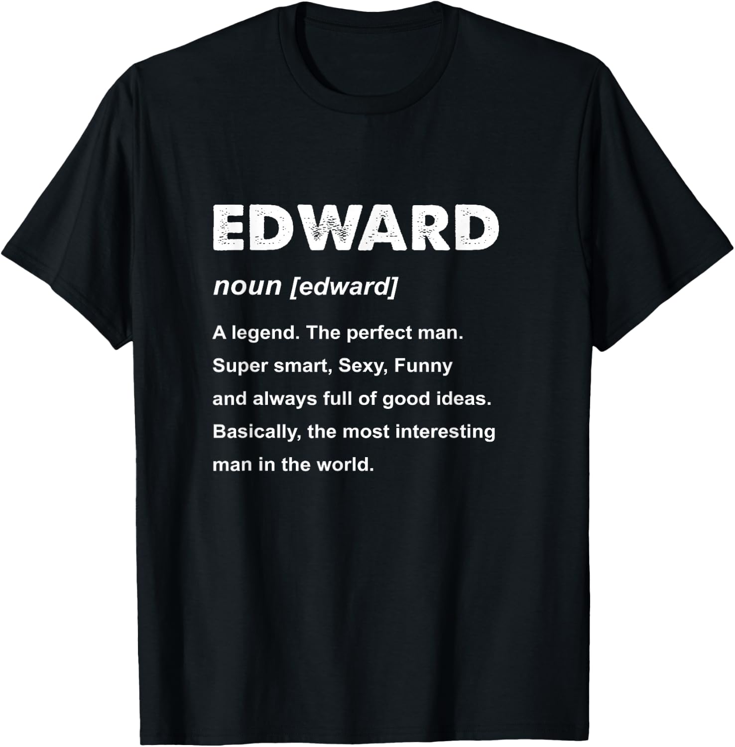 Edward Name T-Shirt - T-Shirt | Black