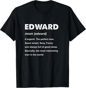 Edward Name T-Shirt - T-Shirt | Black