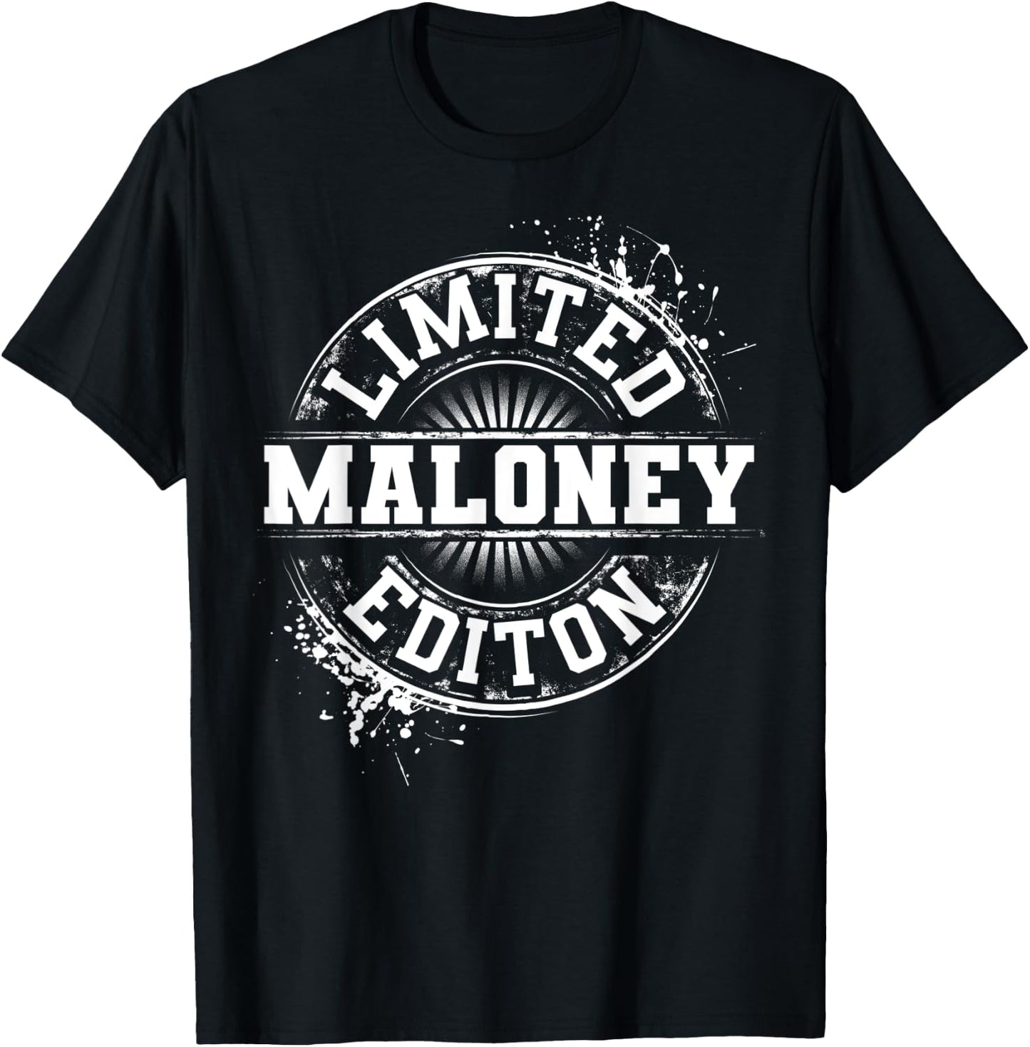 MALONEY Funny Surname Family Tree Birthday Reunion Gift T-Shirt - T-Shirt | Black