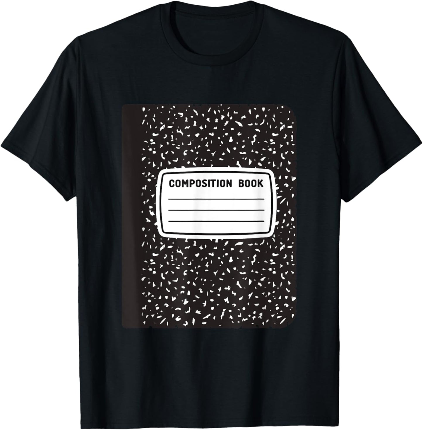 Composition Book Halloween Costume for Teachers Students Women Kids T-Shirt - T-Shirt | Black