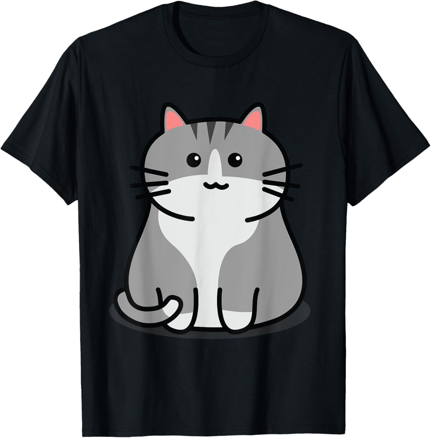 Cute Grey Tabby Cat Feline Companion Tabby Cats T-Shirt - T-Shirt | Black