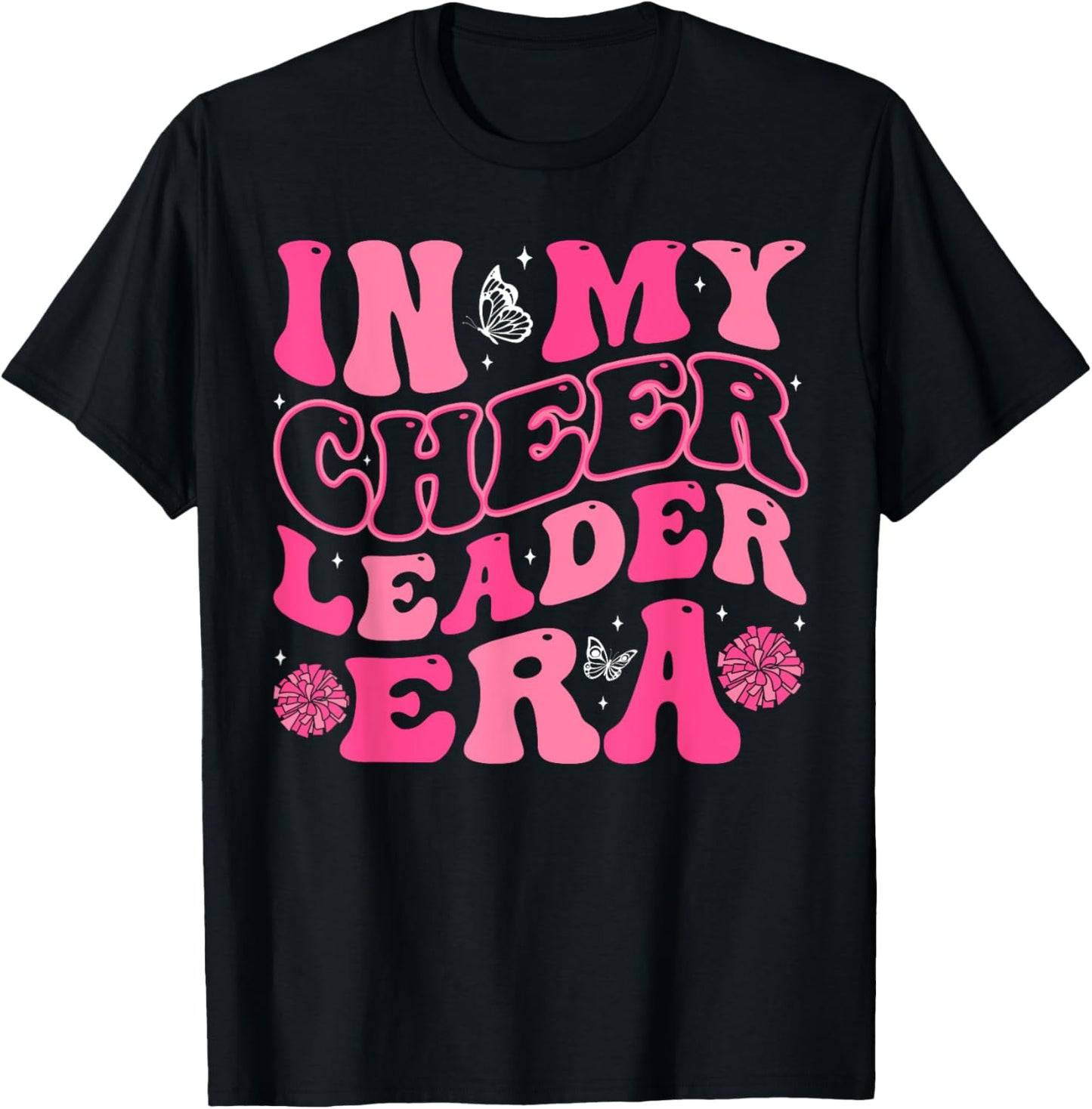 In My Cheerleader Era Cheer Coach Cheerleading Women Girls T-Shirt - T-Shirt | Black