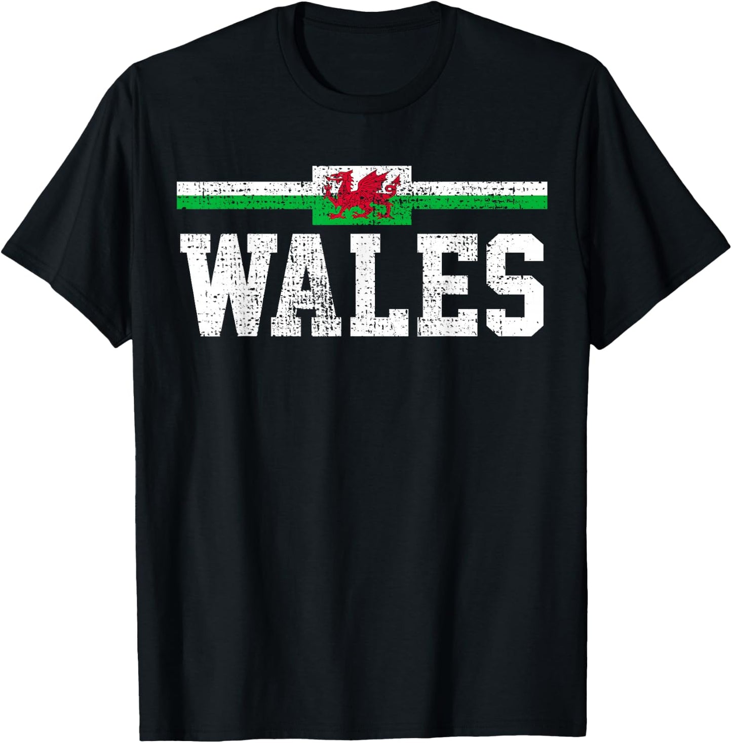 Wales Welsh Flag T-Shirt - T-Shirt | Black