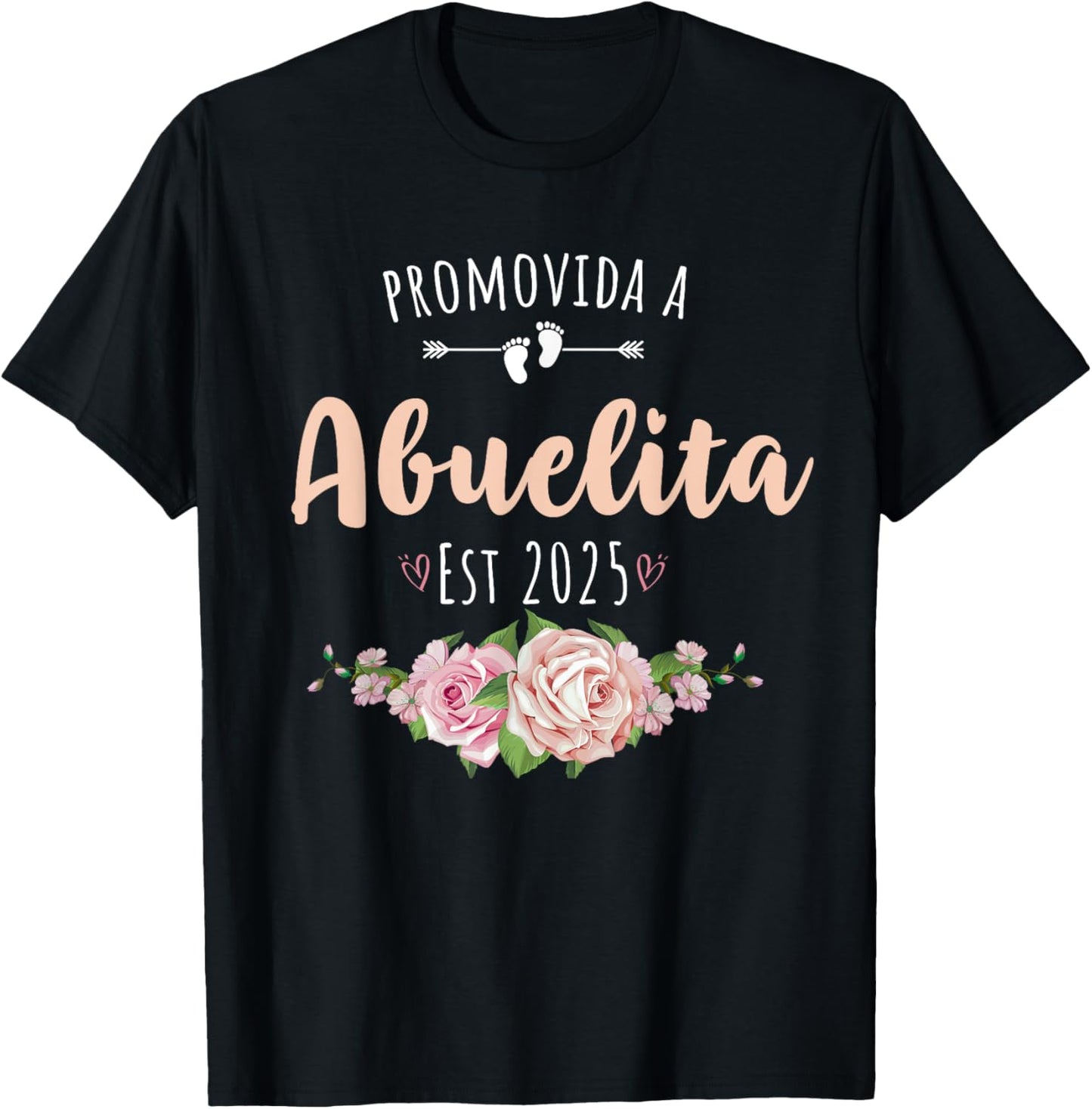 Promovida A Abuelita 2025 Spanish Pregnancy announcement T-Shirt - T-Shirt | Black