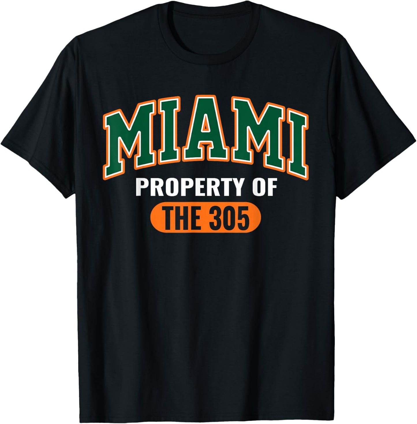 305 Miami Vibes Urban Style Miami Beach Graphic Design T-Shirt - T-Shirt | Black