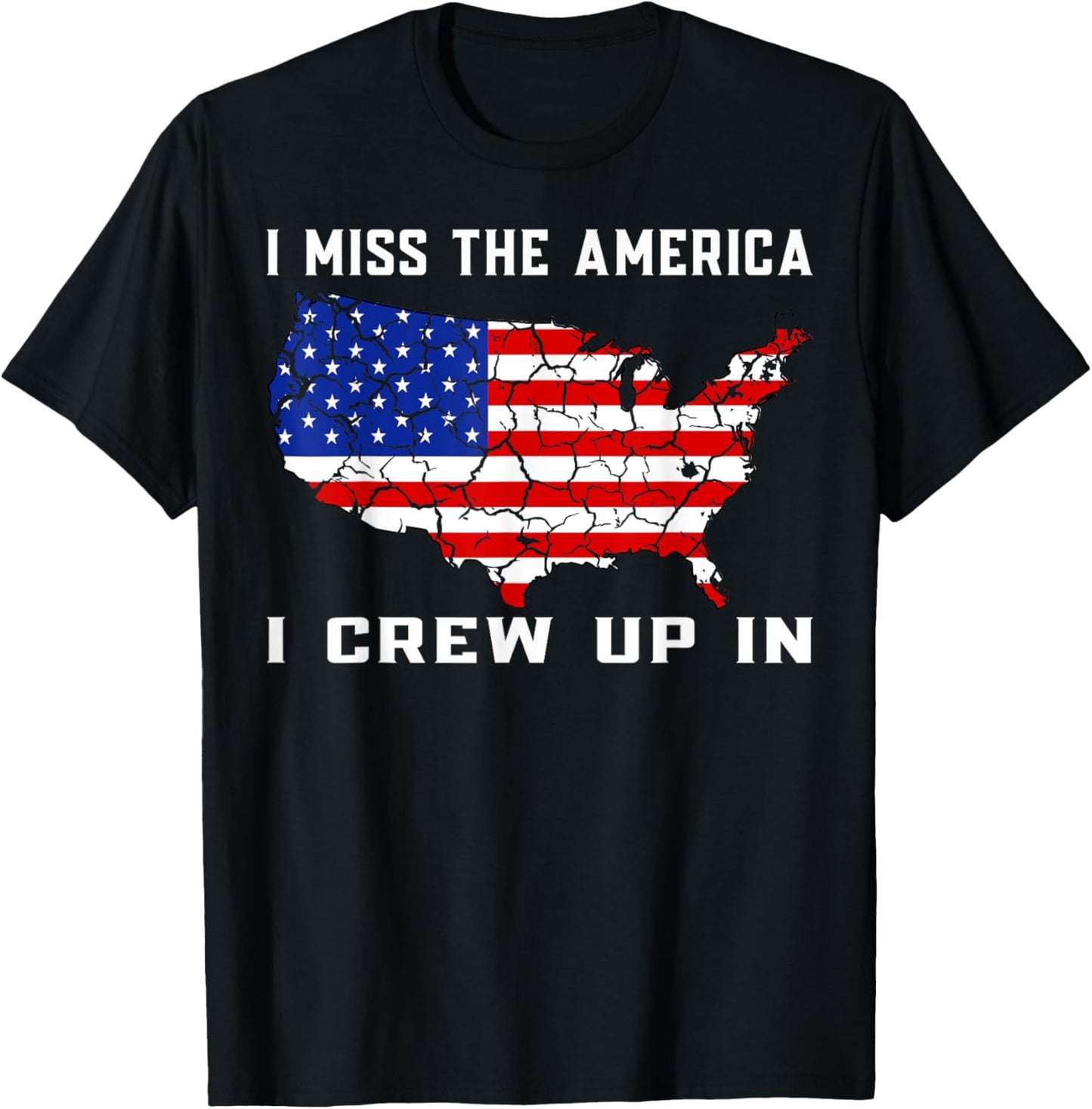 I miss the America I grown up in, American Flag T-Shirt - T-Shirt | Black