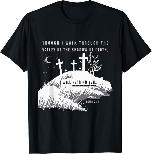 Christian Halloween Shirt, Fear No Evil T-Shirt - T-Shirt | Black