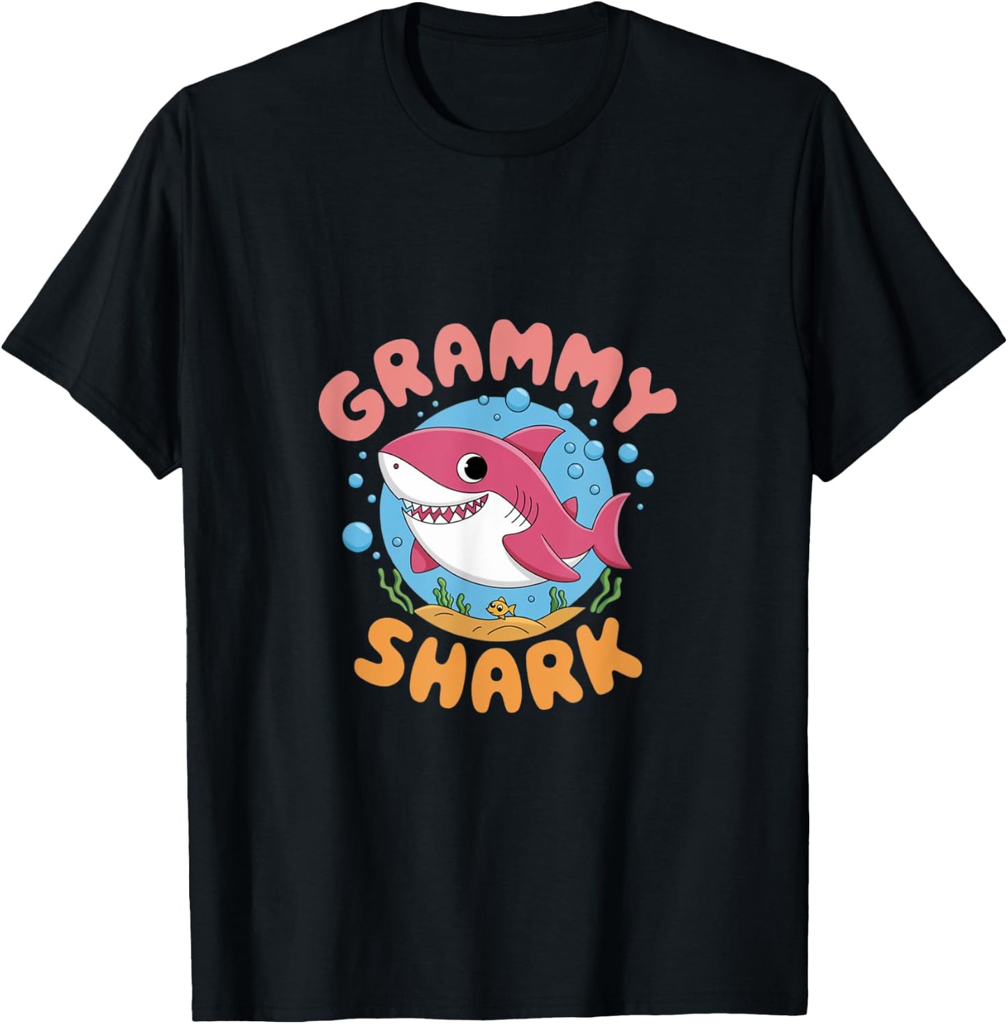 Grammy Shark Shirt Grammy Shark Lover Family Mother's Day T-Shirt - T-Shirt | Black