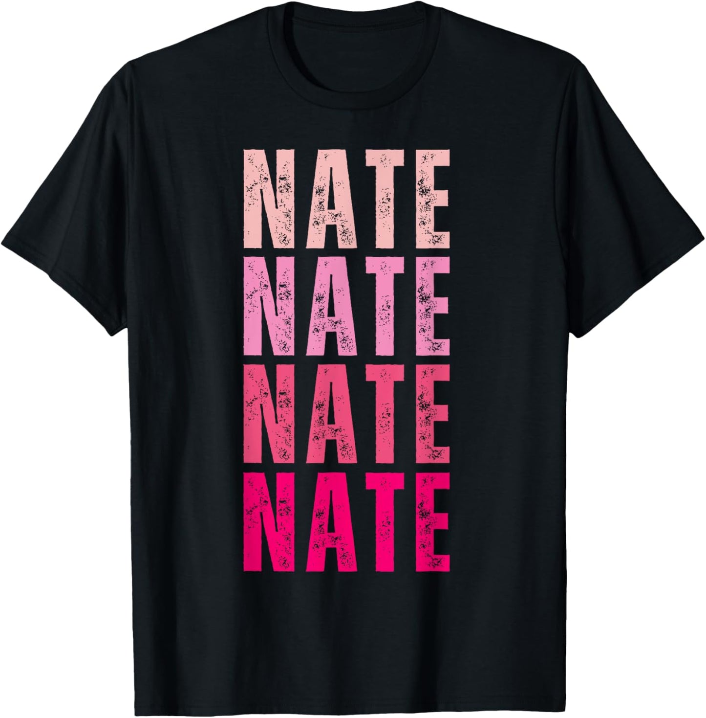 Nate Personalized Name I Love Nate Vintage T-Shirt - T-Shirt | Black