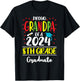 Funny Proud Grandpa of a Class of 2024 8th Grade Graduate T-Shirt - T-Shirt | Black