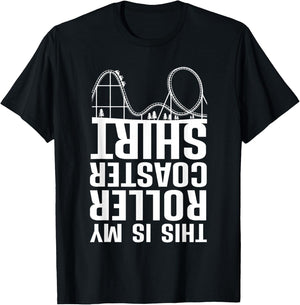 Cute Roller Coaster Women Rollercoaster Theme Park T-Shirt - T-Shirt | Black