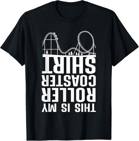 Cute Roller Coaster Women Rollercoaster Theme Park T-Shirt - T-Shirt | Black