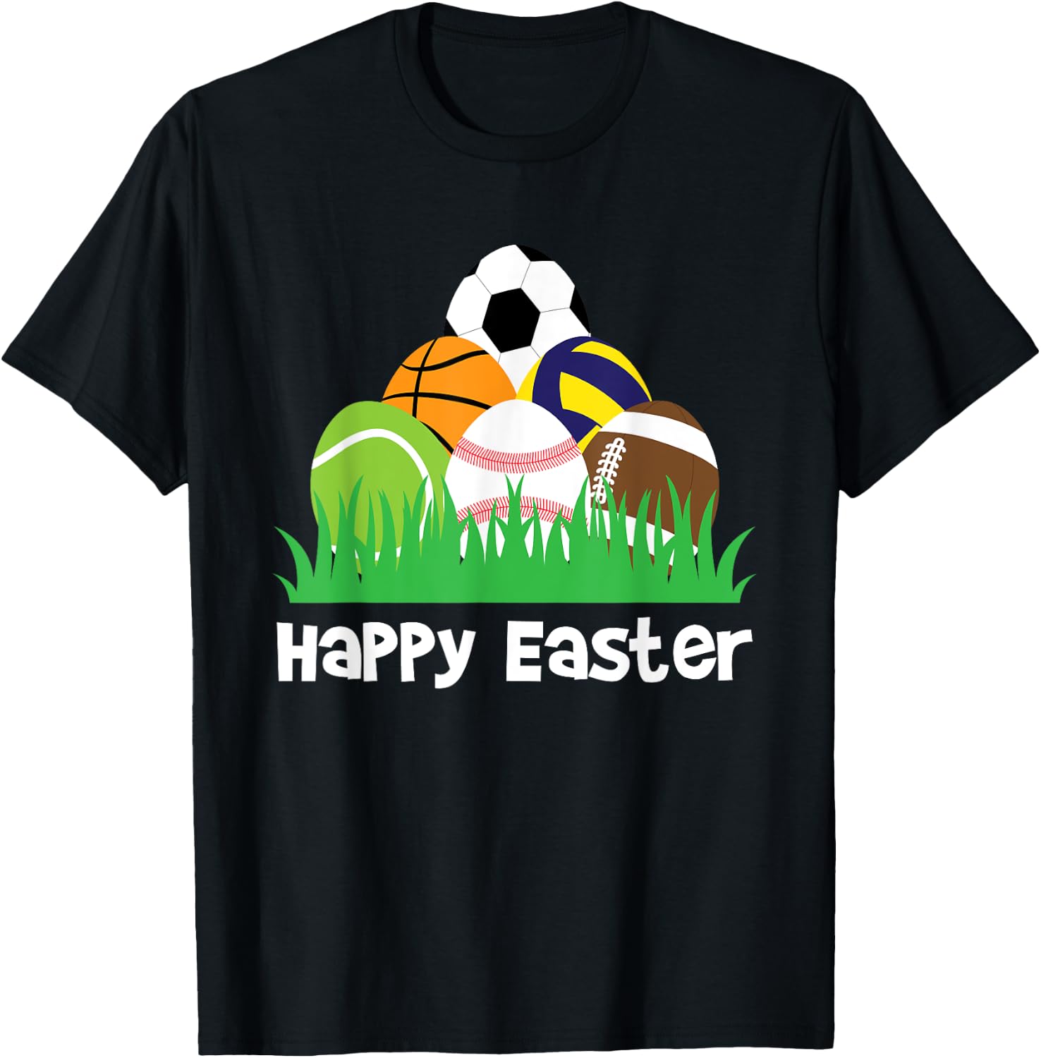 Boys Easter - Spring Sports Lover T-Shirt - T-Shirt | Black