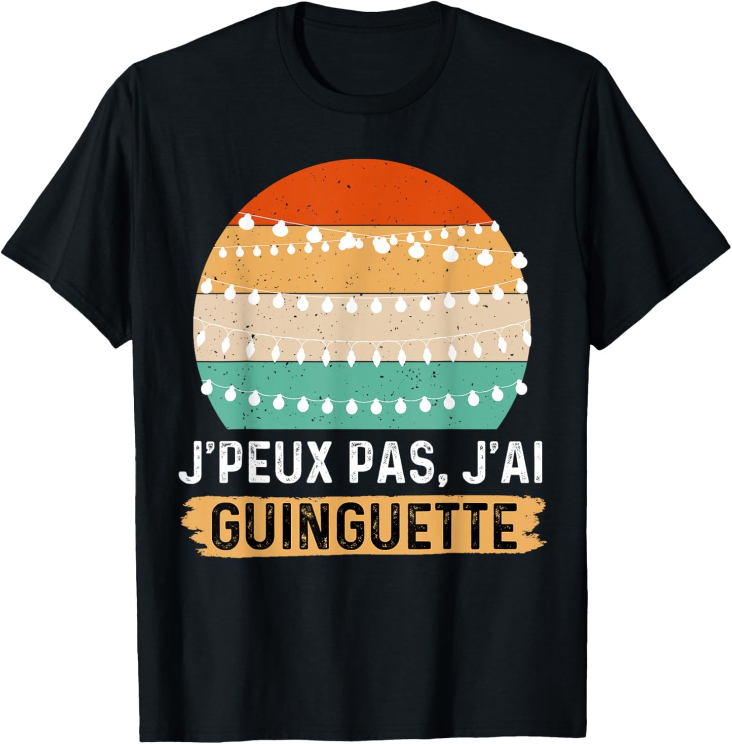 Je peux pas j'ai Guinguette , Black, S T-Shirt - T-Shirt | Black