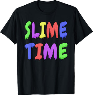 Slime Time Cute Kids DIY Slime Group Party Gift T-Shirt - T-Shirt | Black