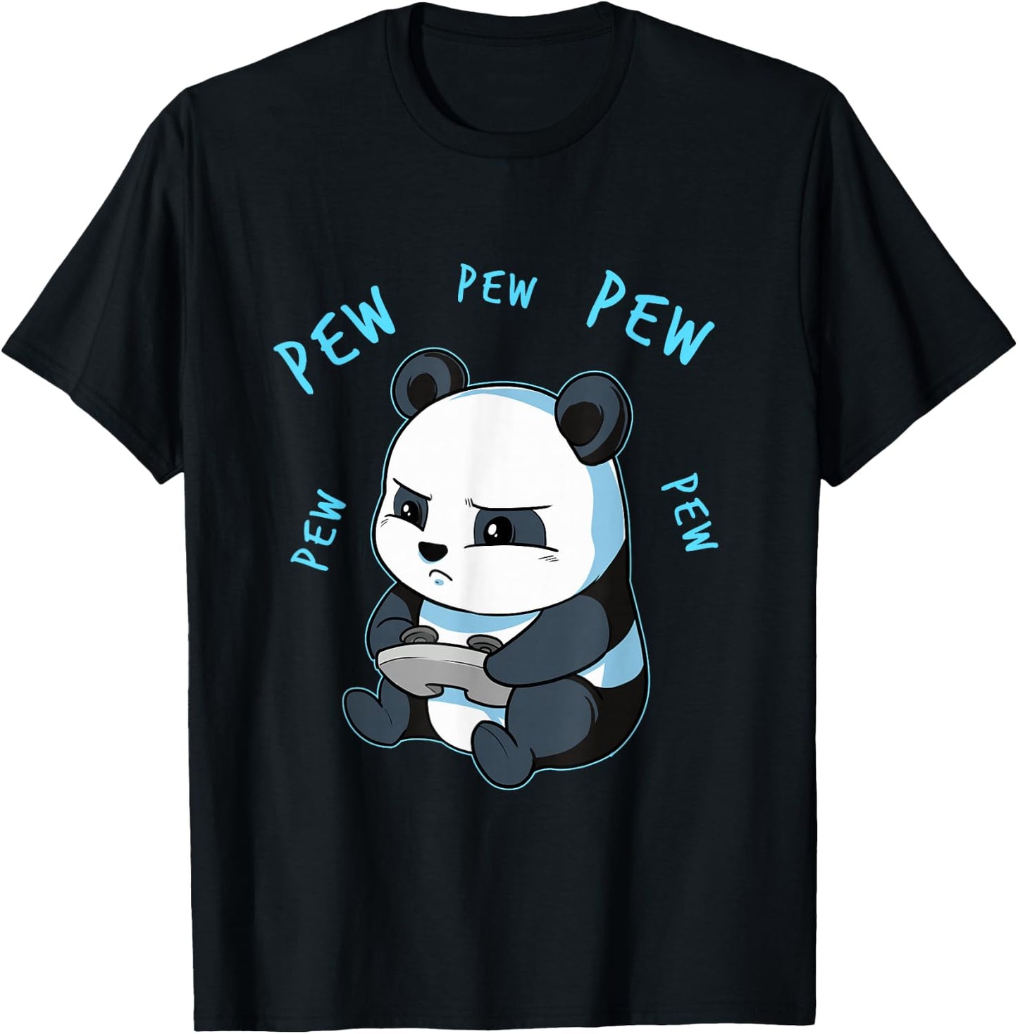 Netter Gaming Panda Pew video game Computer Player T-Shirt - T-Shirt | Black