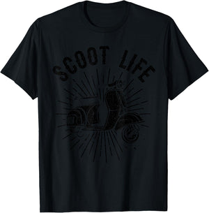Cool Scooter Gift Women Funny Scoot Life Motor Rider T-Shirt - T-Shirt | Black