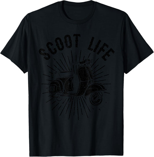 Cool Scooter Gift Women Funny Scoot Life Motor Rider T-Shirt - T-Shirt | Black